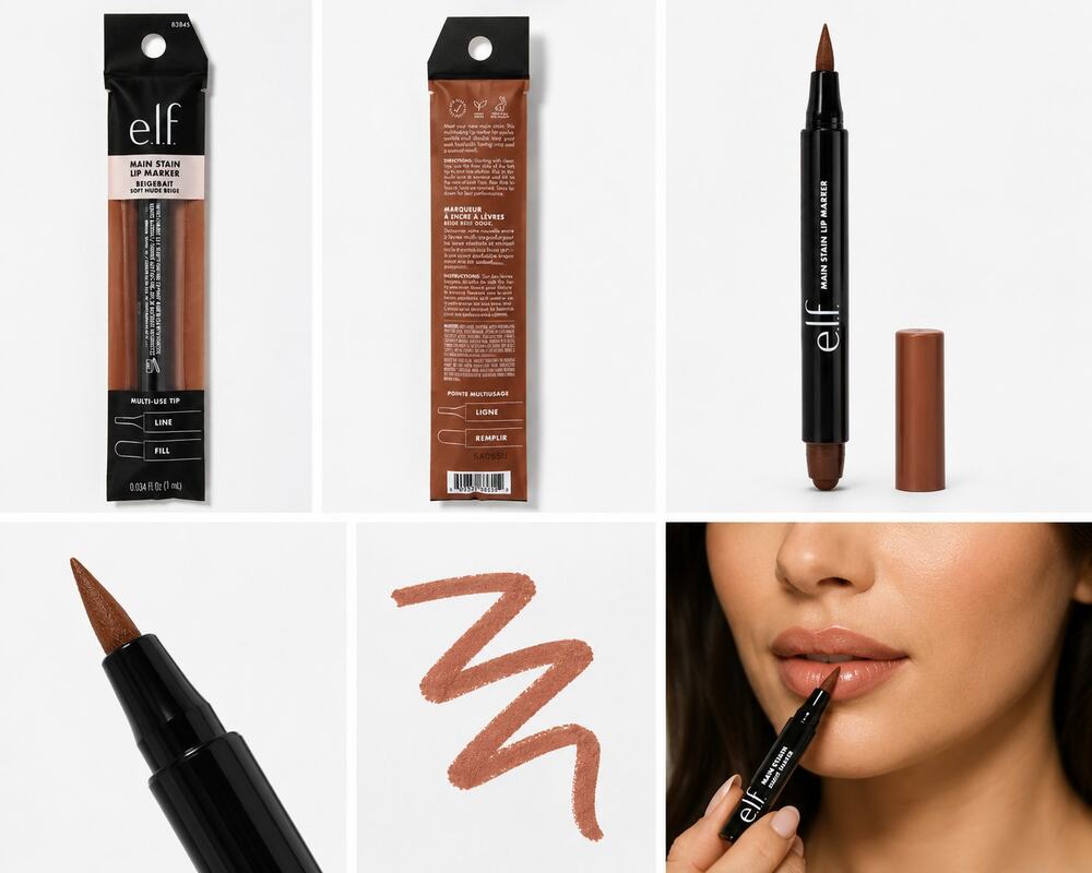 e.l.f. Main Stain Lip Marker Beige Bait Soft Nude Beige 0.034 fl oz